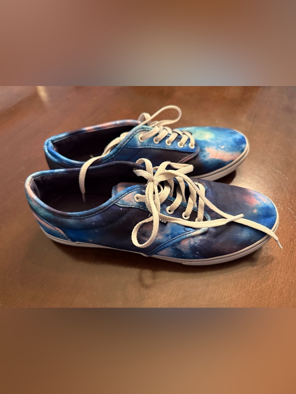 Vans Galaxy Cosmic Print Sneakers Women's Size 9 Low-Top Lace-Up Canvas Shoes